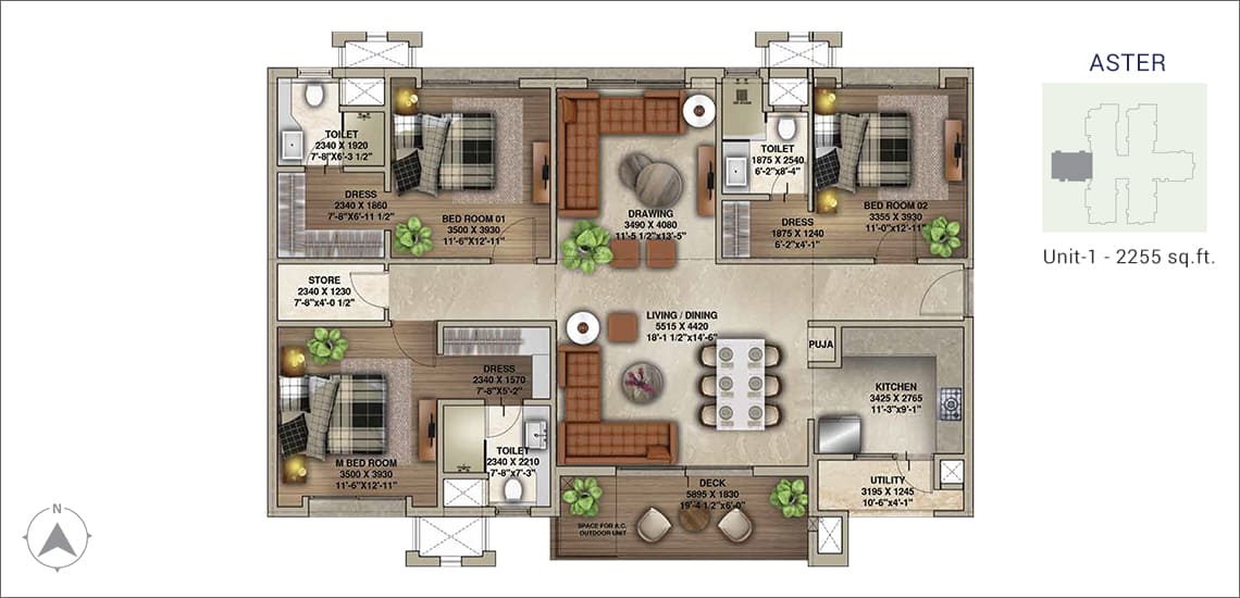 botanika aster 2255 sqft