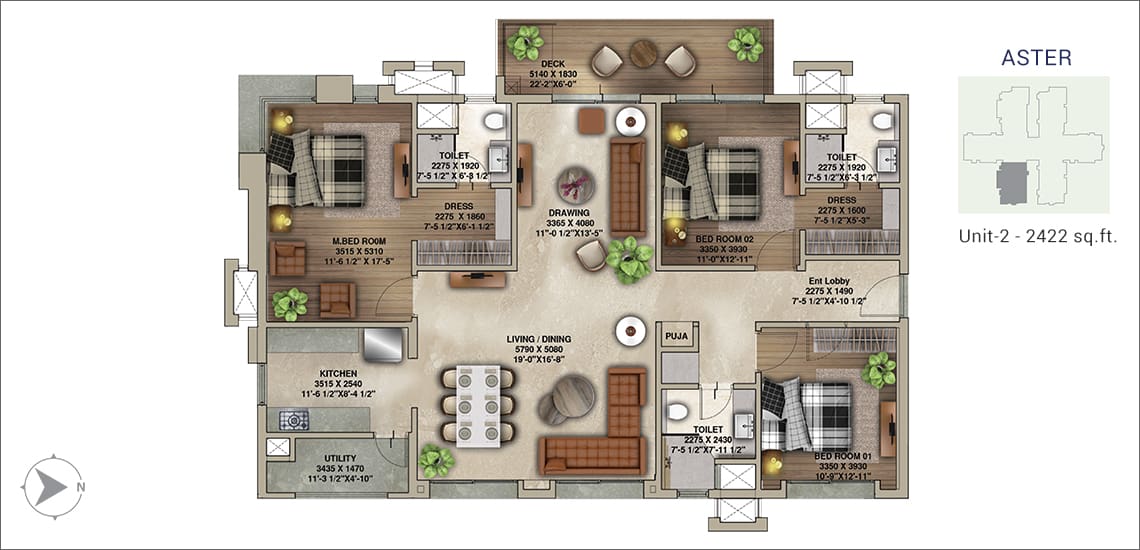 botanika aster 2422 sqft