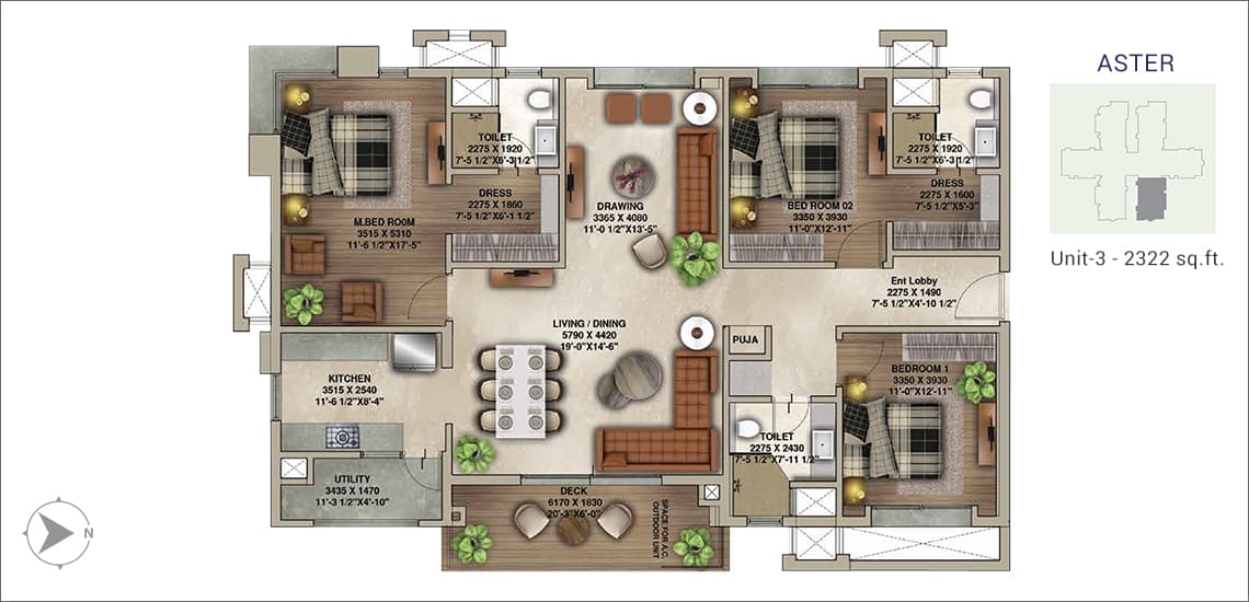 botanika aster 2322 sqft