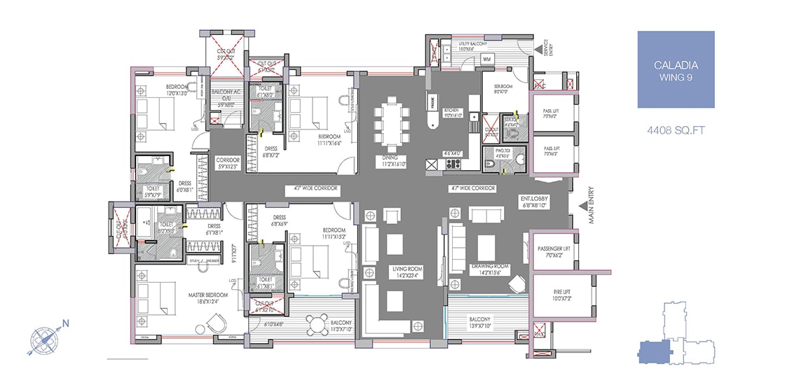 Wing 9- 4,408 sq.ft