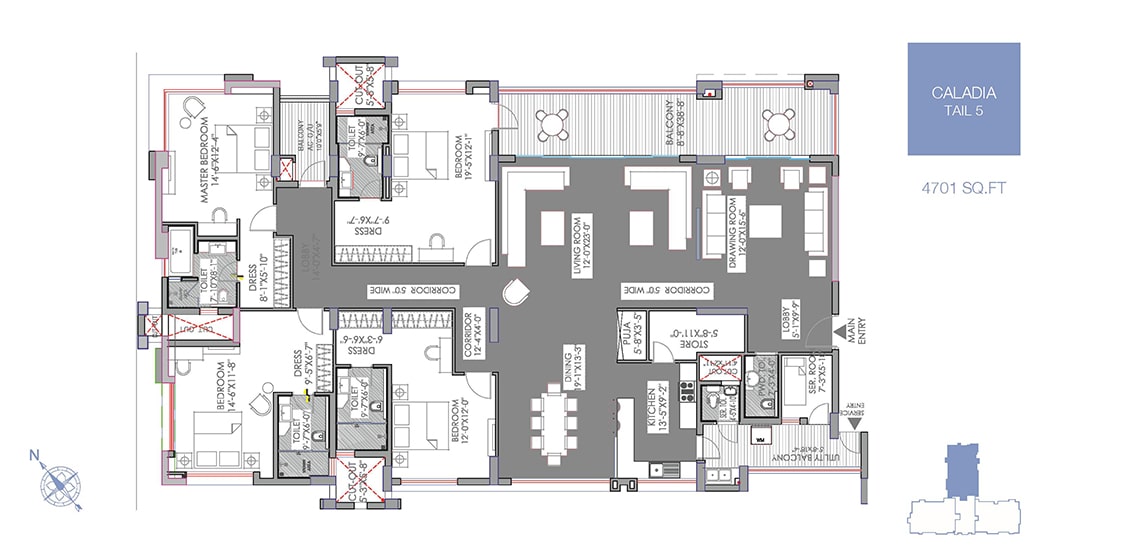 Tail 5- 4,701 sq.ft
